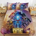 thumbnail image 1 of Thickened Bed Three Piece Set, TransformersPrinted Soft Bedding Set With Pillow Shams 79"x90", 1 of 8