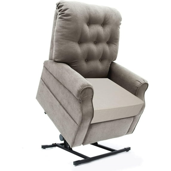 Thickened Chair Cushion for Elderly 20" x 20" x 5", Original Linen High-Density Foam Recliner Chair Pad Couch Armchair Seat Cushion, Beige