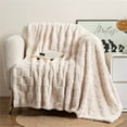 thumbnail image 1 of Thickened Checkerboard Blanket (70×100Cm) Off-White,Blanket*1 Piece,Textured Blanket Thickened Checkerboard Blanket Checkerboard Plush Plush Sofa Blanket Nap Blanket Home High Appearance Blanket, 1 of 8