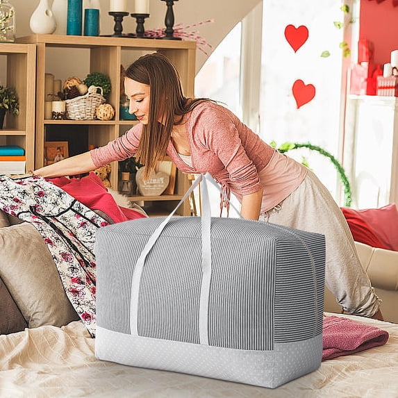 Thickened Coarse And Linen Clothing Quilt Storage Bag Quilt Bag Washable Storage Bag Soft Storage Box Moving Bag