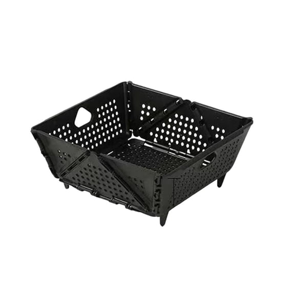 Thickened Collapsible Vegetable Fruit Washing Basket Kitchen Drainer Storage Container Multifunctional Plastic Dish Rack Organizer for Sink Countertop