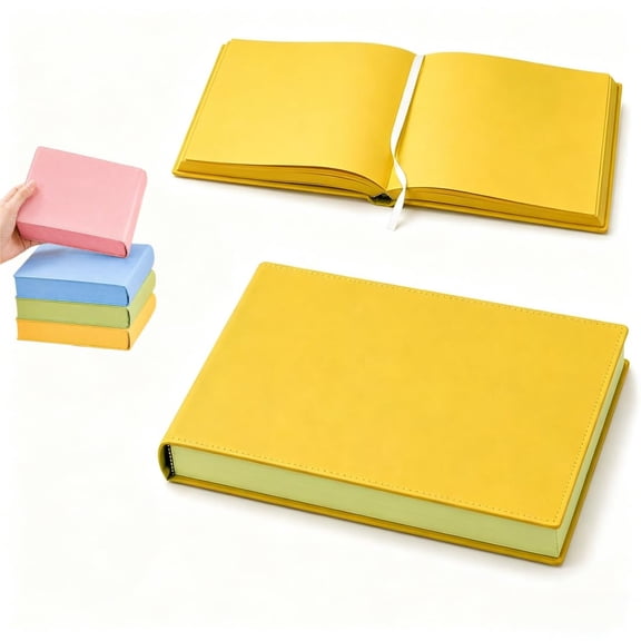 Thickened Color Brick Notebook, 2026 Upgraded A5 720 Hardcover Journal With Pu Leather Cover Solid Color Pages Thick Paper Ribbon Bookmark For Notes School Office Study Travel Gift