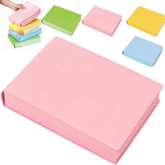 Thickened Color Brick Notebook, A5 720 Pages Hardcover Journal with PU Leather Cute Cover, Solid Color Pages, Ribbon Bookmark, Cute Diary Planner for Notes, School, Office Study，Blue