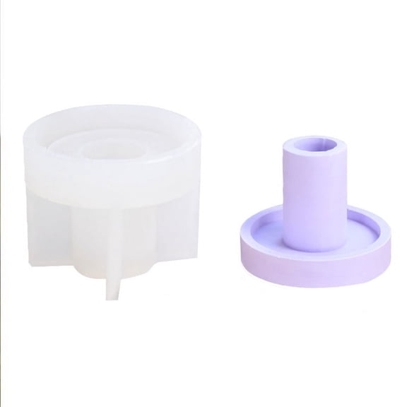 Thickened Concave And Convex Model Round Candle Holder Can Make Cement Mold Cylindrical Candlestick Holder Mold Jesmonite Cement