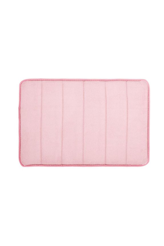Thickened Coral Velvet Vertical Striped Memory Cotton Kitchen Mat for Bathroom Non-Slip Home Carpet