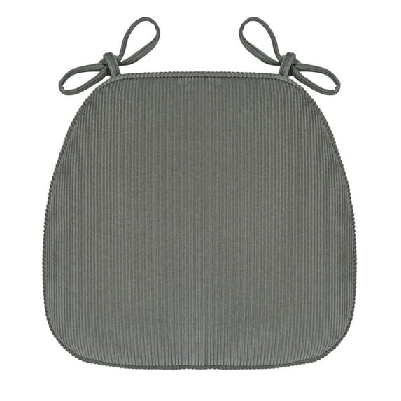 Thickened Corduroy Chair Cushion, Ergonomic Seat Pad with Removable Washable Cover, Non-Slip Base & Adjustable Straps for Office Desk Home Sedentary Chairs, Soft Lined Comfort Support
