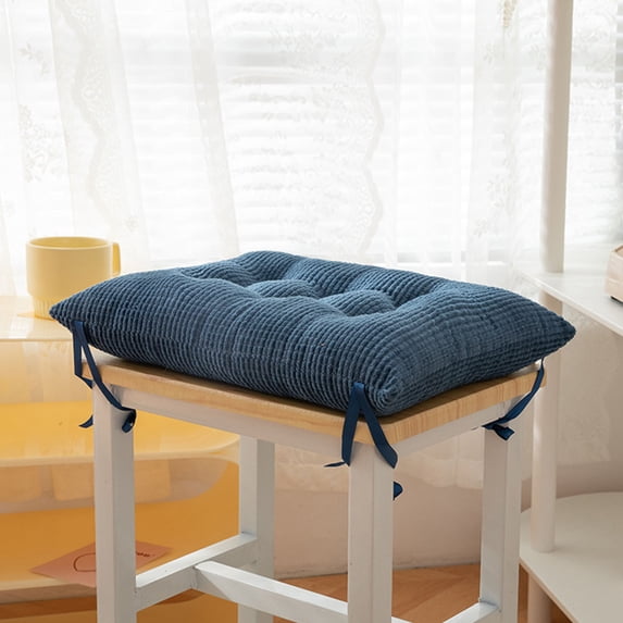 Thickened Corn Velvet Seat Cushion for Students Office Classroom Chair Pad | Rectangular Cushion with Strap | Soft Insulated Chair Pad for Home Desk Work | Non Slip Cushion | 35x24x8cm Single Pack