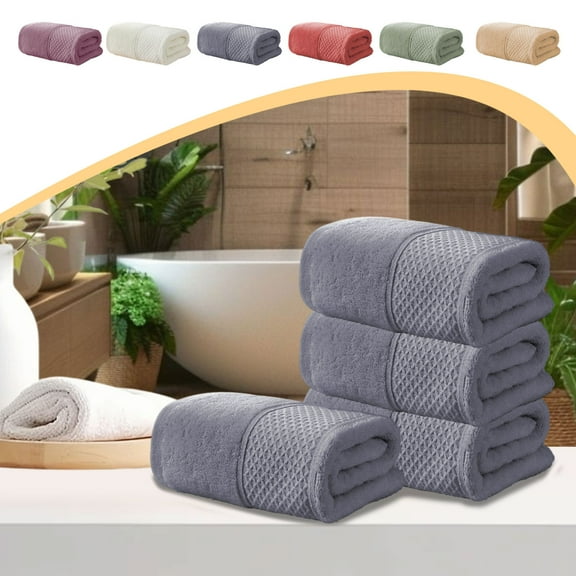 Thickened Cotton Bath Towel, Soft Absorbent Face Towel, 74x34cm, Green, Single Pack, Household Gift, Machine Washable, Quick-Dry, Lint-Free, Spa-Quality, Durable Stitching