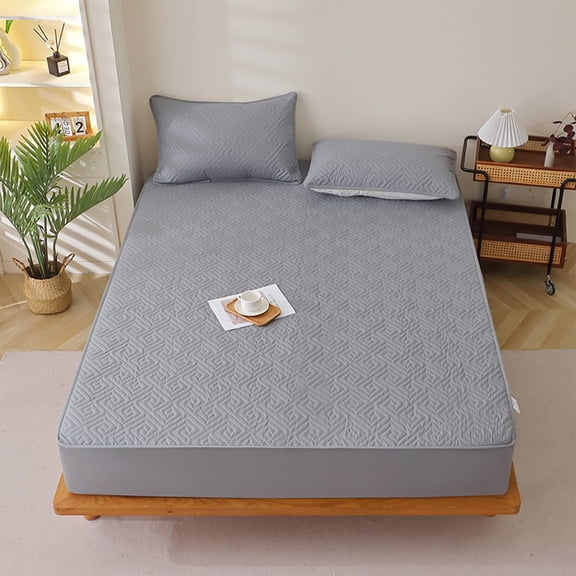 Thickened Cotton Mattress Protector Waterproof Bed Sheet | Fitted Mattress Pad for Fall Winter | Breathable Liquid Proof Bed Cover for Mattress Protection | 35.43x78.74 Inch 1 Pack