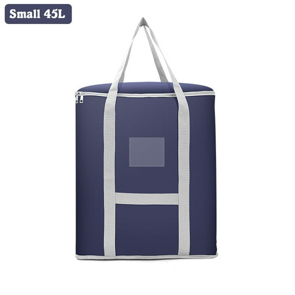 Thickened Cotton Quilt Storage Bag, Moving Bag, Luggage Bag, Oxford Cloth Waterproof, Navy Blue, for Household Storage and Clothing Sorting, by FAJHHA