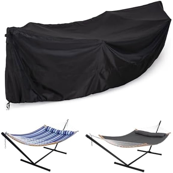 Thickened Cover for 12FT Hammock Stand, 210D Waterproof Cover With Handles and Vents, Black$$Garden & Patio