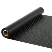 Thickened Diamond 4 ft. x 15 ft. Black PVC Garage Flooring Rolls(60 sq. ft. )