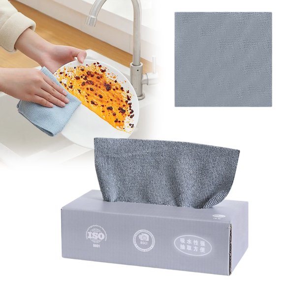 Thickened Disposable Kitchen Cloths, Heavy Duty Reusable Cleaning Wipes for Dishes and Counters, Water Washable and Absorbent Dishrag for Home Use, 20 Count Pull-Out Pack