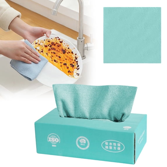 Thickened Disposable Kitchen Cloths, Heavy Duty Reusable Cleaning Wipes for Dishes and Counters, Water Washable and Absorbent Dishrag for Home Use, 20 Count Pull-Out Pack