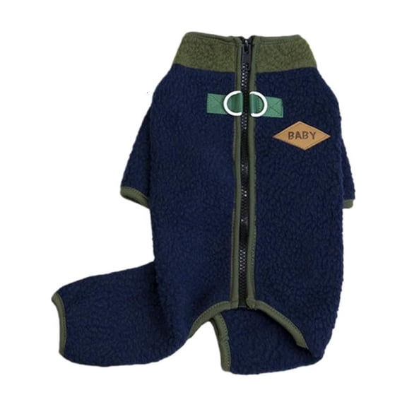 Thickened Dog Coat Winter Wear Cold Weather Outerwear with Leash Hook For Devons Puppies Outdoor Activity