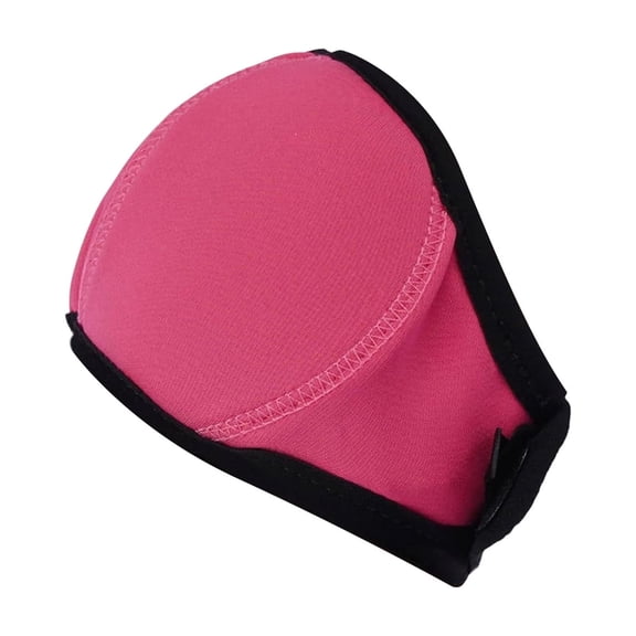 Thickened Dog Ear Muffs & No Shake Ear Wrap for Hematoma, Bathing, Drying,Swim& Noise Anxiety Relief - Elastic Waterproof Ear Protector with Calming Hoodie Design for Grooming/Head Ear Cover Red XL