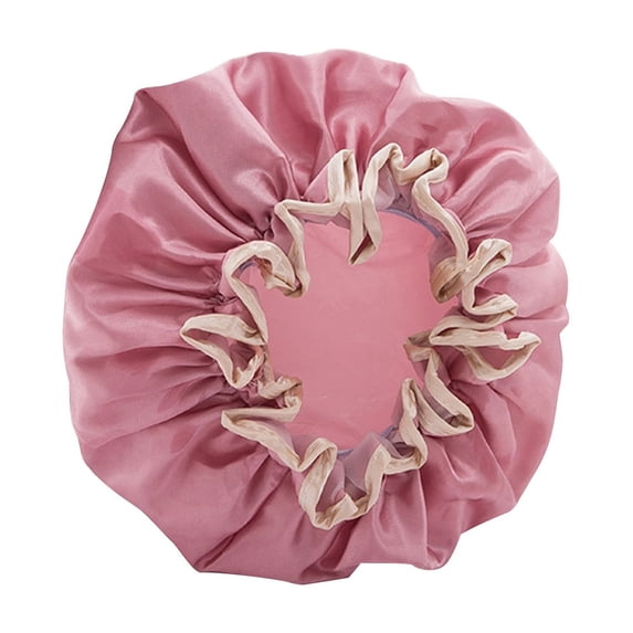 Thickened Double-Layer Waterproof Shower Cap, Comfortable Elastic Hair Protector for Bath and Shower, Reusable Bathing Accessory for Women and Men, Home Spa Essential