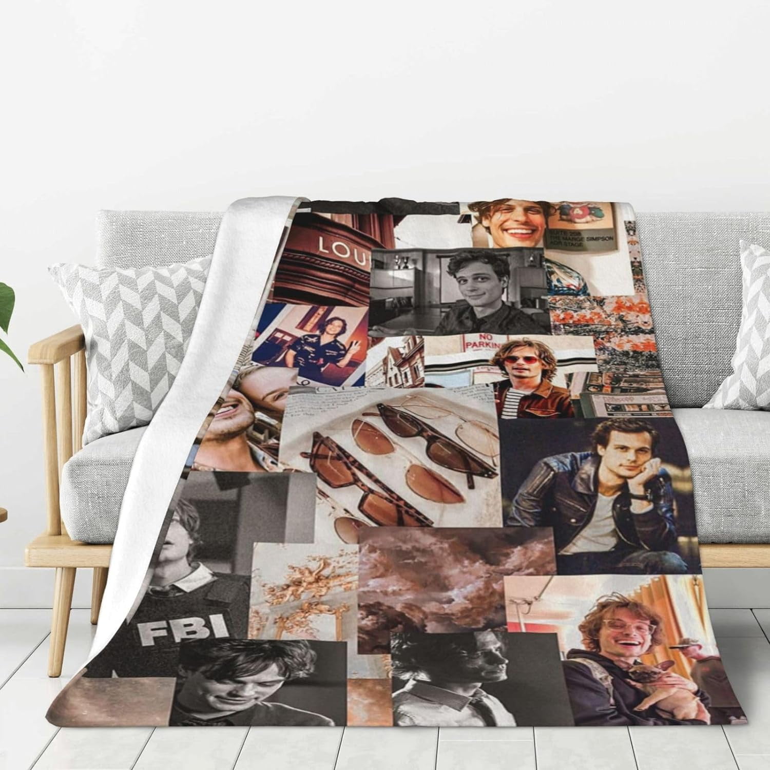 Thickened DoubleSided Velvet Blanket Matthew Soft Gray Gubler Ultra