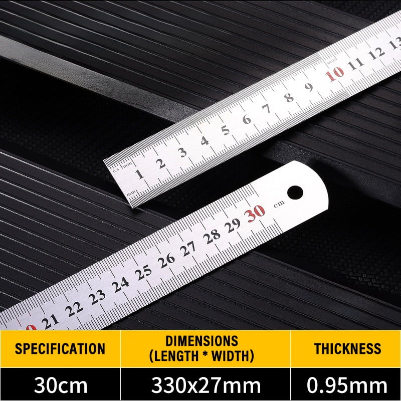 Thickened Double-sided Anti Drop 1m Stainless Steel Measuring Ruler with Precision Scale Ruler Digital Caliper Carpenter Tools