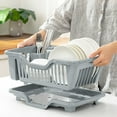 thumbnail image 1 of Thickened Draining Dish Rack Plastic Single Layer Drip Dish Rack Tableware Storage Rack Kitchen Storage Tray Rack, 1 of 6