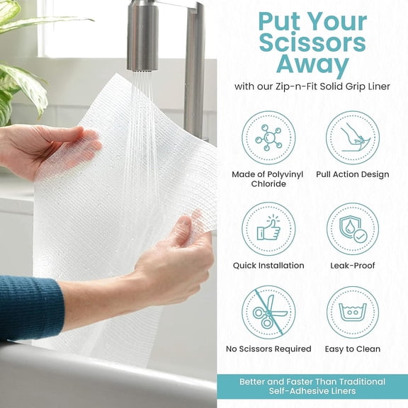 Thickened EVA Cabinet Mat Roll - Waterproof Non Slip Drawer Liner for Kitchen, Shelf, Tool Box (17.7 x 4.7 x 1.6 in)