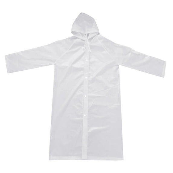 Thickened EVA Rain Poncho for Adults Men Women Waterproof Reusable Emergency Raincoat with Adjustable Hood for Hiking Cycling Students Commuting