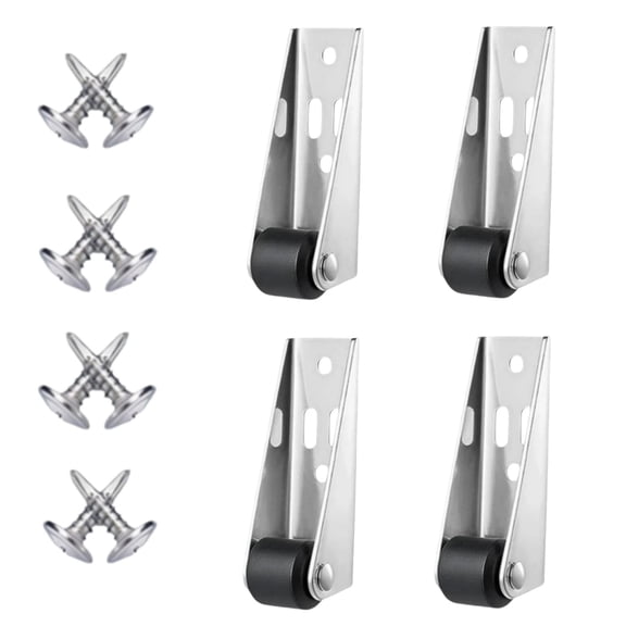 Thickened Edition Vertical Track Roller Wheel, Anti-Wobble Door Guide System, Rubber Vertical Directional Sliding Door Casters for Barn Sliding Door, Cabinet, Gate & Drawer