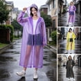 thumbnail image 1 of Thickened Eva Raincoat Reusable Extended Length Rain Poncho with Cuff Closure Portable Waterproof Trench Rain Jacket for Adult Outdoor Hiking Travel, AKLJWH, 1 of 7