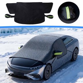 Thickened & Extended Car Snow Cover | Front Windshield Snow Guard & Winter Sunshade | Prevents Freezing & Snow Buildup | Universal Fit for Many Vehicles | 1-Piece Set