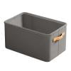 Thickened Fabric Storage Basket, Small Collapsible Clothes Organizer Bin, Soft Foldable Storage Box for Closet Shelf Dormitory, Home Household Organization Container for Bedroom