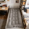 thumbnail image 1 of Thickened Fiber Folding Mattress with Water Washed Brushed Fabric for Enhanced Support and Soft Comfort, Breathable Design for Cool Sleep, Portable and Easy to Store for Space Saving, 1 of 6