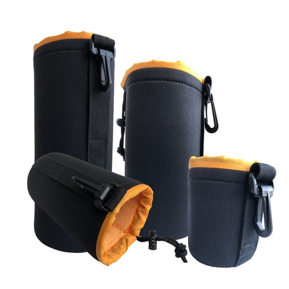 Thickened Fleece Camera Lens Pouch - Neoprene Lens Case for DSLR, Shockproof Anti-Scratch, Portable for Photography Travel, Durable