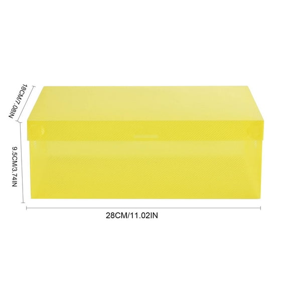 Thickened Flip-Fold Transparent Shoe Storage Box | Plastic Foldable Organizer for Men, Women & Kids | 28x18x9.5cm | Breathable, Space-Saving Design