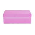 thumbnail image 1 of Thickened Flip Style Transparent Men's And Women's Storage Shoe Box Plastic Foldable Shoe Box, Shoe Box Clear Plastic Stackable, for Closet Storage Boxes Containers Bins Case, 28x18.x9.5cm (Pink), 1 of 8