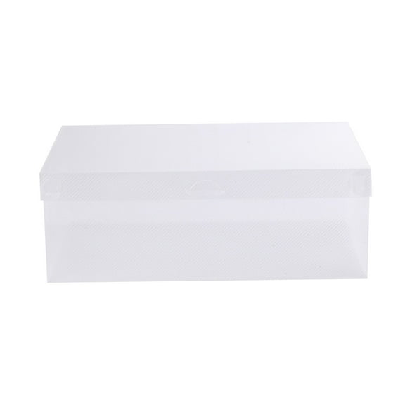 Thickened Flip Style Transparent Men's And Women's Storage Shoe Box Plastic Foldable Shoe Box, Shoe Box Clear Plastic Stackable,for Closet Storage Boxes Containers Bins Case,28x18.x9.5cm(Transparent)
