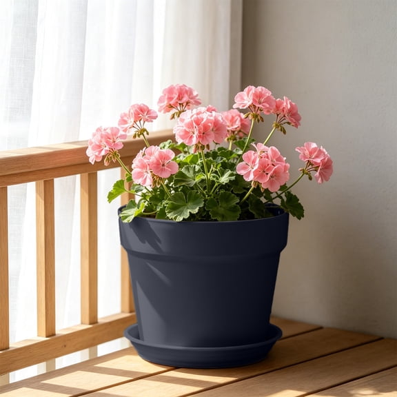 Thickened Flower Pot, Sturdy Ceramic Texture Plants Vessel for Household Balcony Patio Landscaping Garden Decor Plants Container