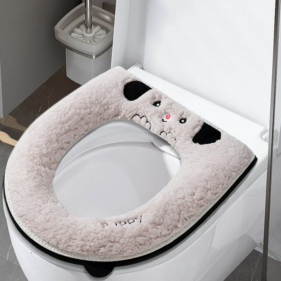 Thickened Fluffy Winter Toilet Seat Cushion For All Seasins, Universal Toilet Seat Cover For Warmth With Fluff Toilet Cover Let Your Butt Enjoy Never Felt Warm And Cozy In The Winter
