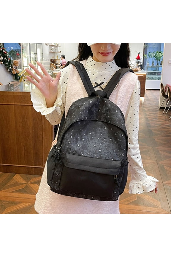 Thickened Foldable Polyester Backpack, Waterproof Outdoor Daypack, Collapsible Large Bookbag, 15 Inch Laptop Storage Bag, Wear Resistant Portable Backpack for Back to School and Long Journeys