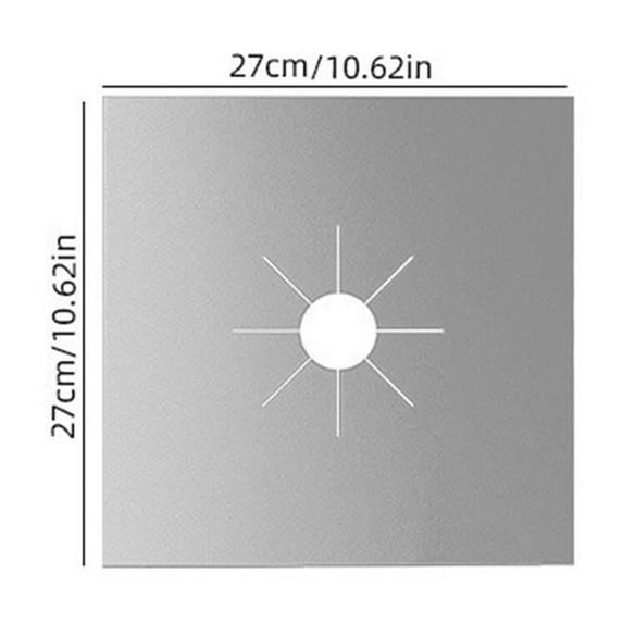 Thickened Gas Stove Protector Mat - Oil Proof Heat Resistant Non-Slip Stove Top Cover 10.62x10.62 in Easy Clean Kitchen Range Mat (Silver/B)