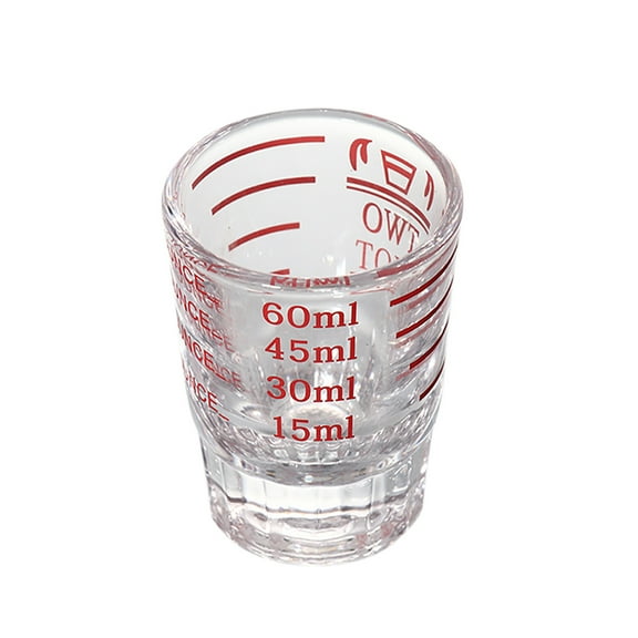 Thickened Glass Measuring Cup - Graduated, Double Unit, for Coffee Milk Liquid Measurement