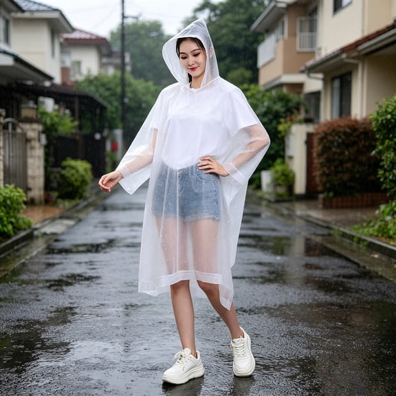 Thickened Heavy Duty Stormproof Raincoat - Reusable Rain Jacket for Adults Portable Waterproof Poncho Outdoor Hiking Mountaineering Camping, JASKFLY