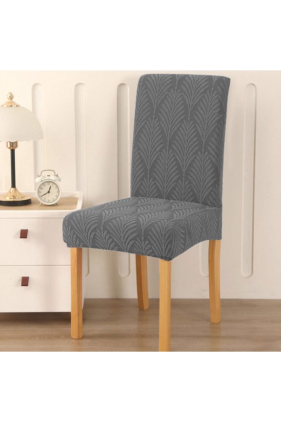 Thickened Leaf Chair Cover Full Package - Elastic Polyester Stretch Seat Cover for Dining Room, Patio & Household Decor, Multicolor Digital Print, 45x40x40cm