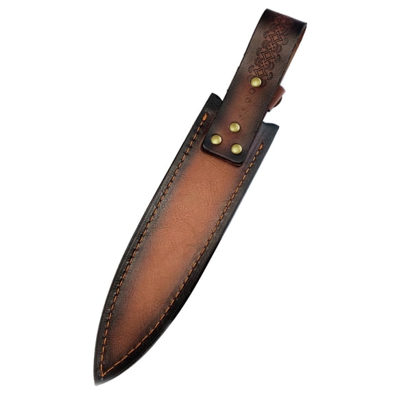 Thickened Leather Protective Sleeve For Camping Equipment Weather Resistant Design Convenient Carry Tanned Hide