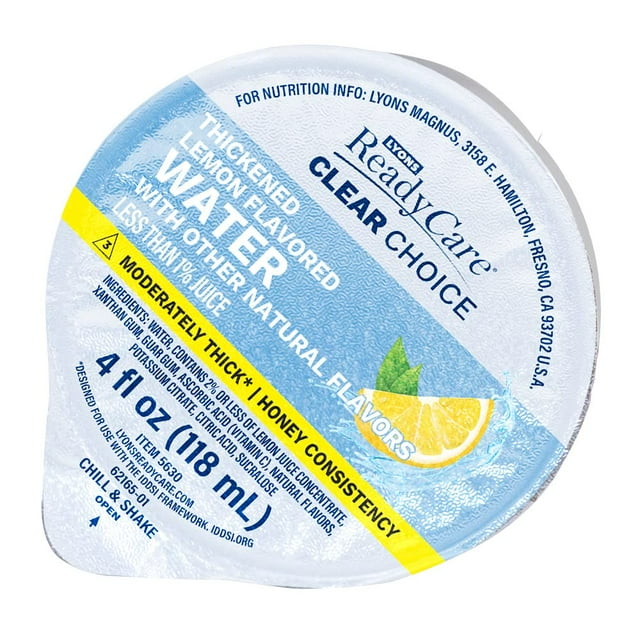 Thickened Lemon Flavored Water for Dysphagia & Swallowing Difficulty