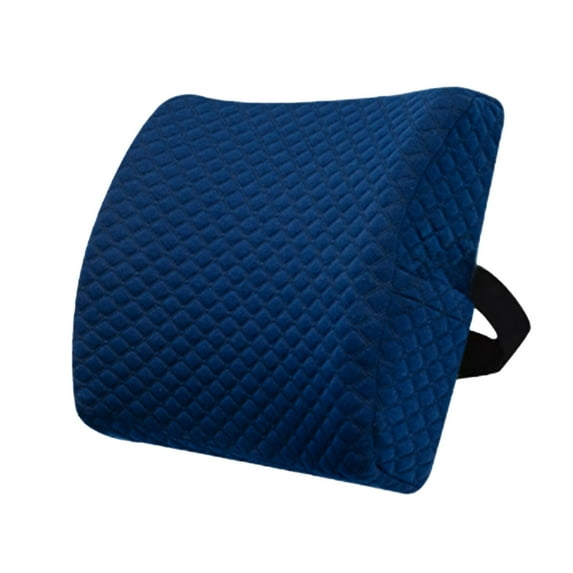 Thickened Lumbar Cushion Memory Foam Back Support Pillow for Office Chair Car Seat Sofa Ergonomic Design Breathable Mesh Cover with Straps Dark