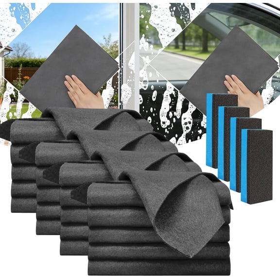 Thickened Magic Cleaning Cloth for Glass, Microfiber Streak Free Cleaning Cloths, Reusable Lint Free Miracle Wipes for Windows, Mirrors, Car Windshield, Stainless Steel