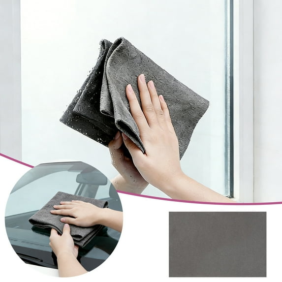 Thickened Microfiber Cleaning Cloth for Glass and - Reusable Wipes for Window Metal Leather and in High Absorbency -Purpose Scrubbing and Removal