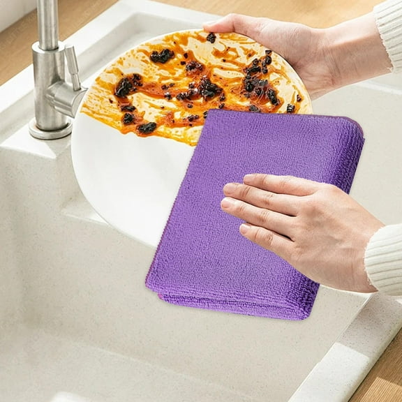 Thickened Microfiber Cleaning Rag Super Absorbent Lint Free Soft Texture Reusable Durable Towel For Kitchen Wiping Table Car Cleaning Household Cleaning Tasks