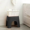 thumbnail image 1 of Thickened Mini Plastic Stool for Home Use, Sturdy Lightweight Low Seat, Multi Purpose Small Stool for Living Room Bathroom Shoe Changing Entryway Adult Household, Black, 1 of 7