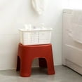 thumbnail image 1 of Thickened Mini Plastic Stool for Home Use, Sturdy Lightweight Low Seat, Multi Purpose Small Stool for Living Room Bathroom Shoe Changing Entryway Adult Household, Red, 1 of 7